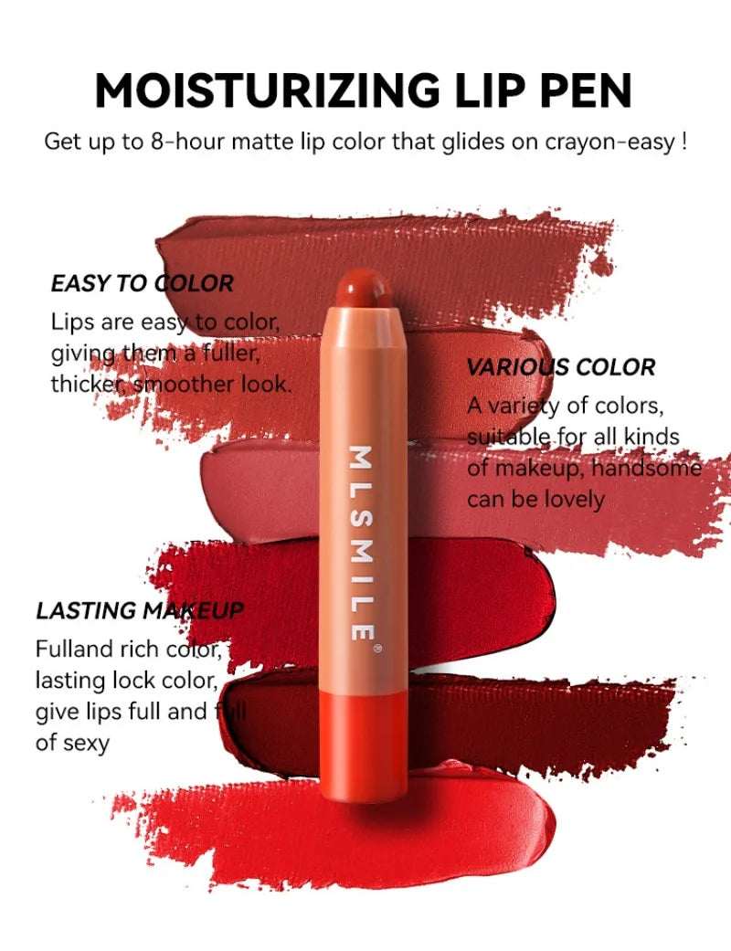 LUXURYTO 6-Color Waterproof Lipstick Pen | Long-Lasting Lip Gloss