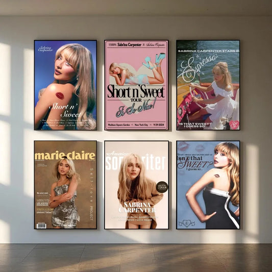 Sabrina Carpenter Portrait Poster – HD Waterproof Wall Art Decor Wall Art Poster Peaceful Pleasures Health and Wellness