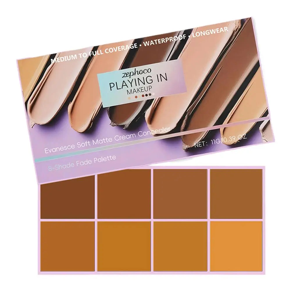 BIOAOUA 8-Color Concealer Contour Palette – Waterproof & Full Cover