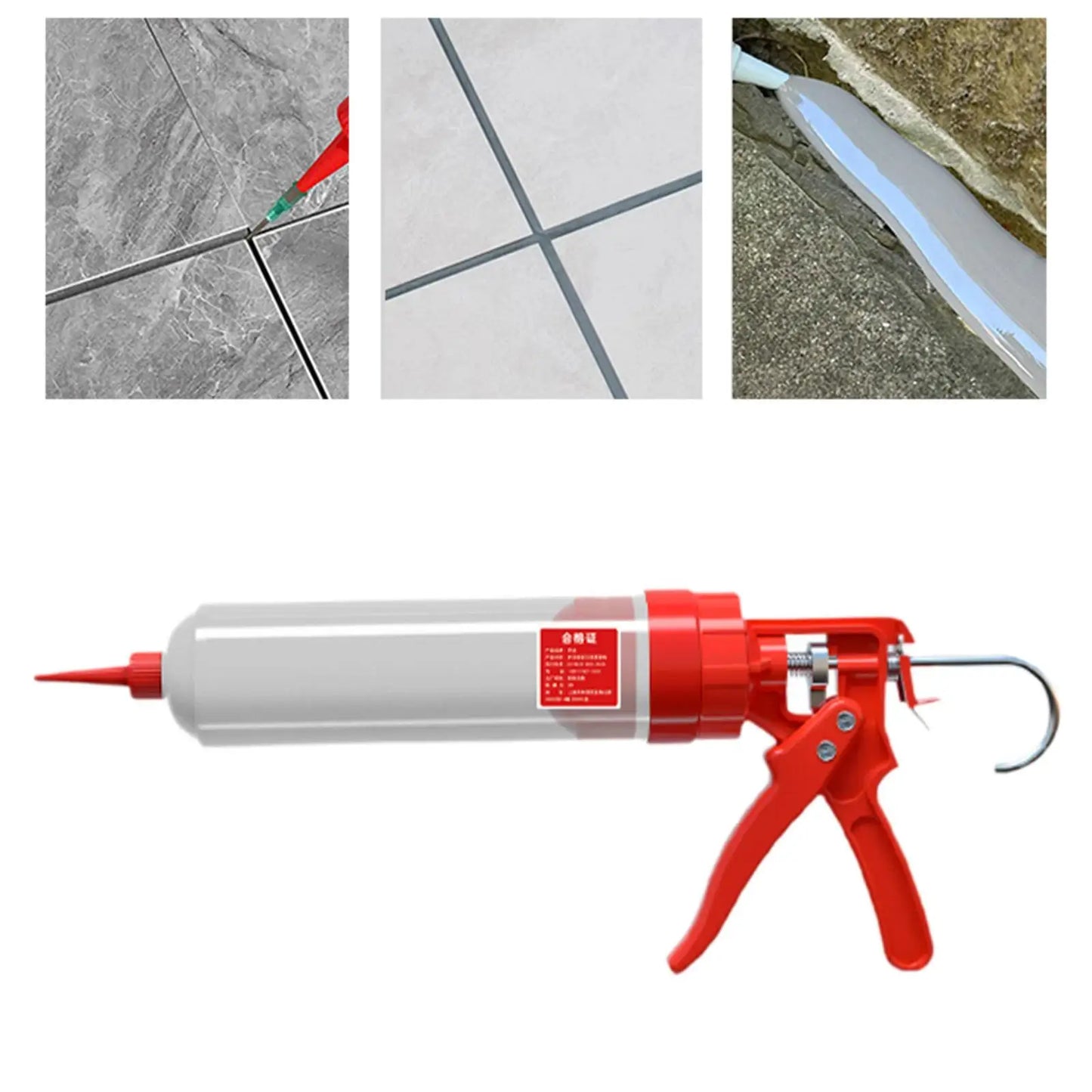 Sausage Caulking Tool 650ml High Thrust Practical Professional Manual Hand Gluing Tool for Silicone Polyurethane Glue Doors Peaceful Pleasures Health and Wellness