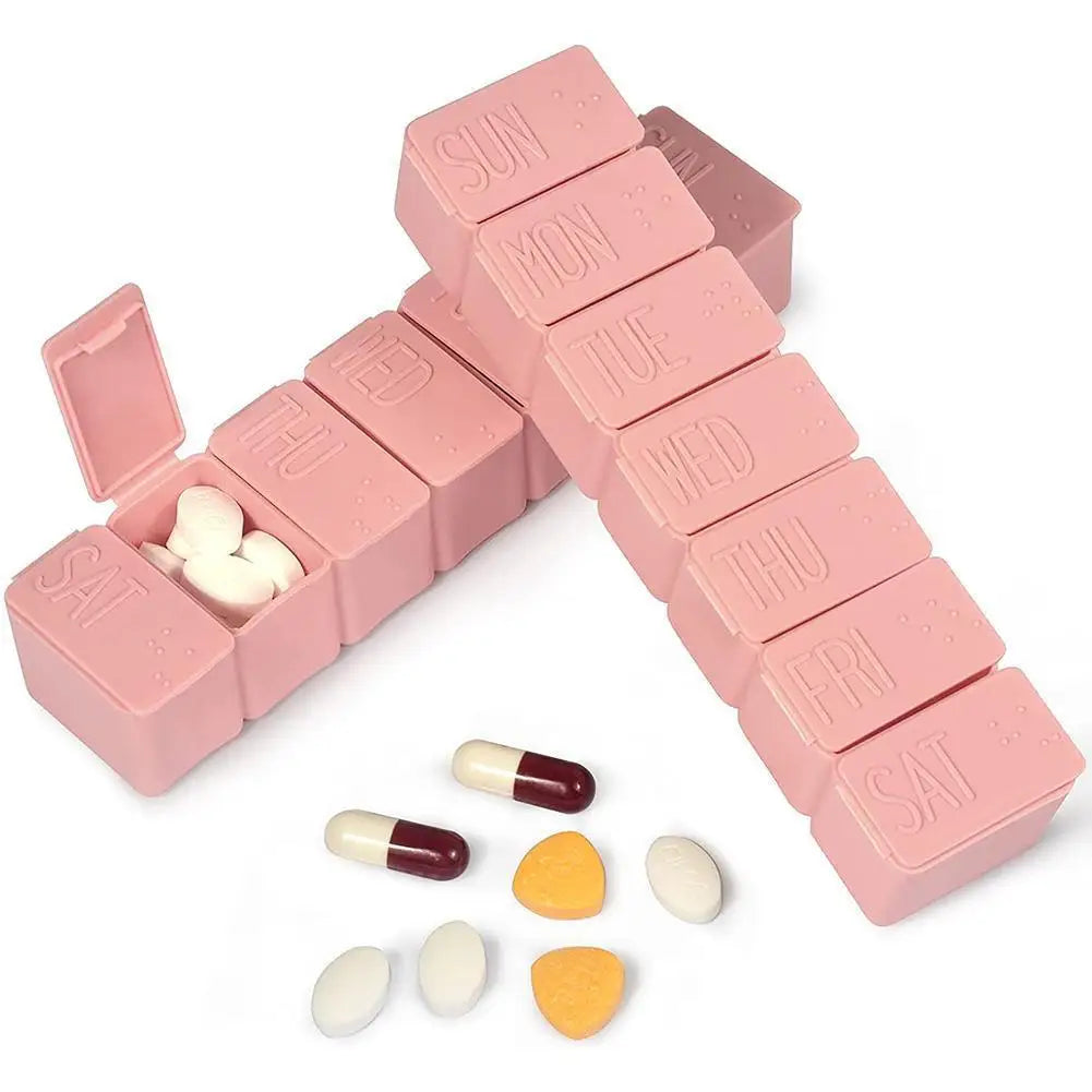 Weekly Pill Organizer – 7-Day Travel Tablet Dispenser Case