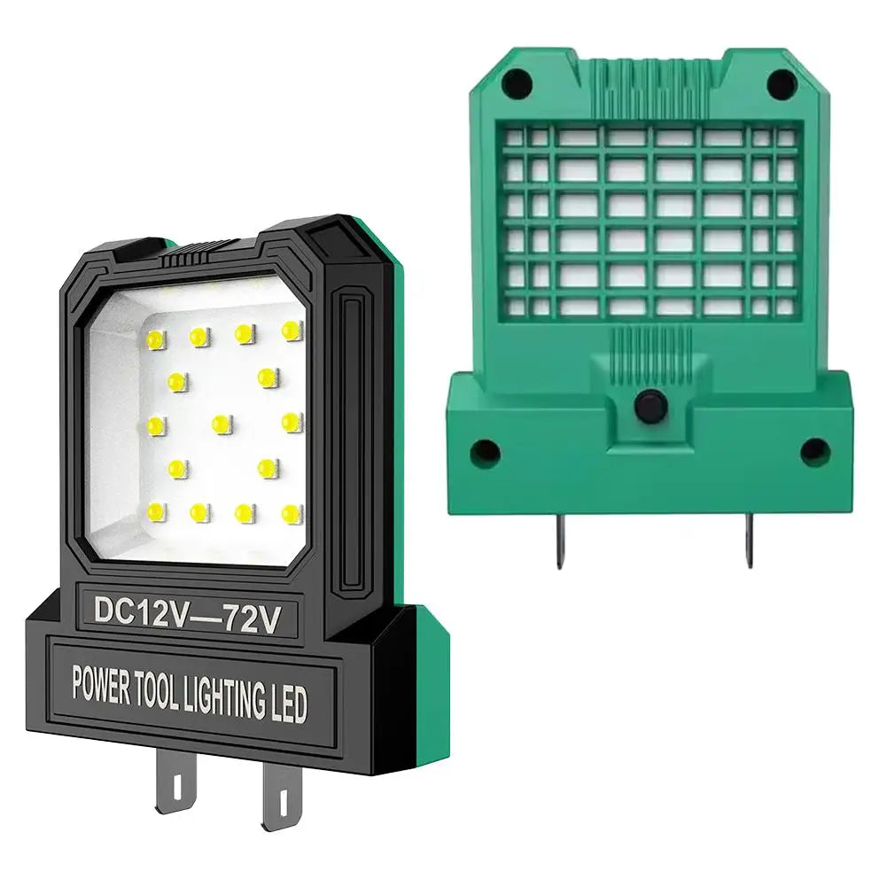 12V-85V Lithium-Ion Battery-Powered LED Work Light For Power Tools Multi-Purpose Floodlight For Outdoor Lighting Peaceful Pleasures Health and Wellness Green