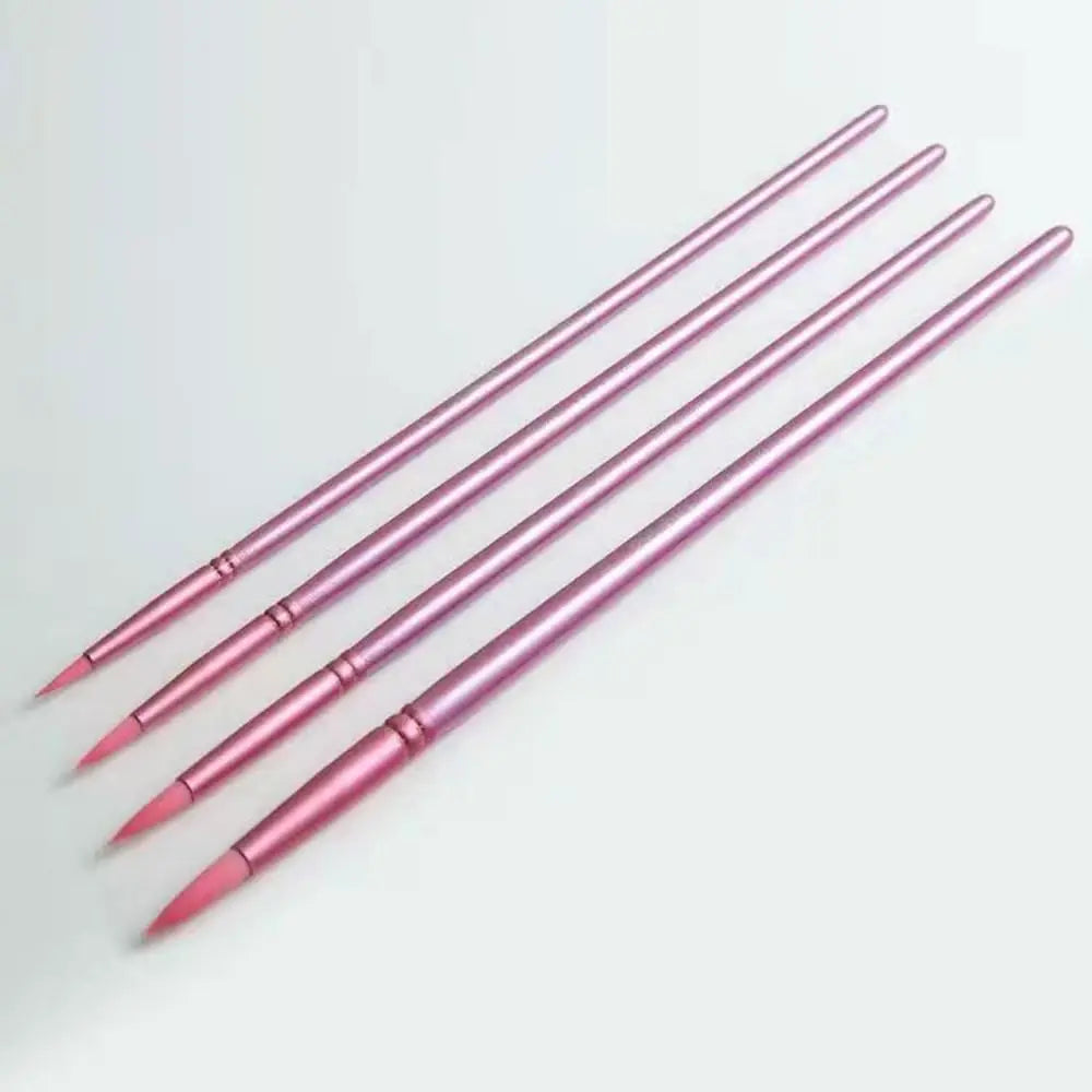 4/6pcs soft hair Painting Brush Set Different Shape Nylon Watercolor Drawing Brushes Professional Wooden Handle Peaceful Pleasures Health and Wellness