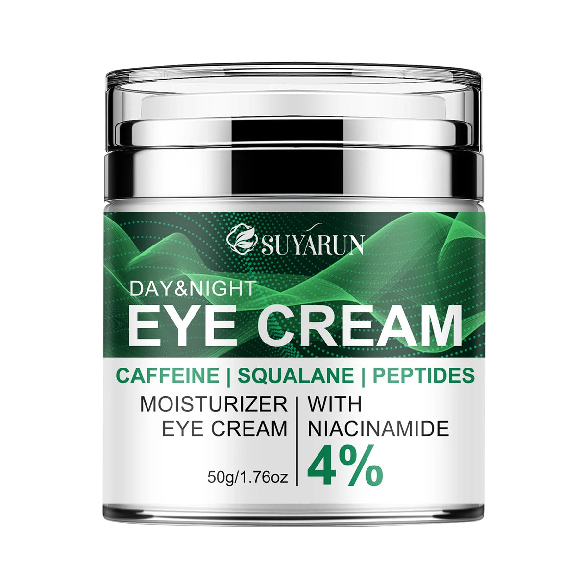 SUYARUN Anti-Aging Eye Cream Caffeine & Peptide Hydration Dark Circles Puffiness Wrinkle Treatment Mature Skin Care. Peaceful Pleasures Health and Wellness 50g