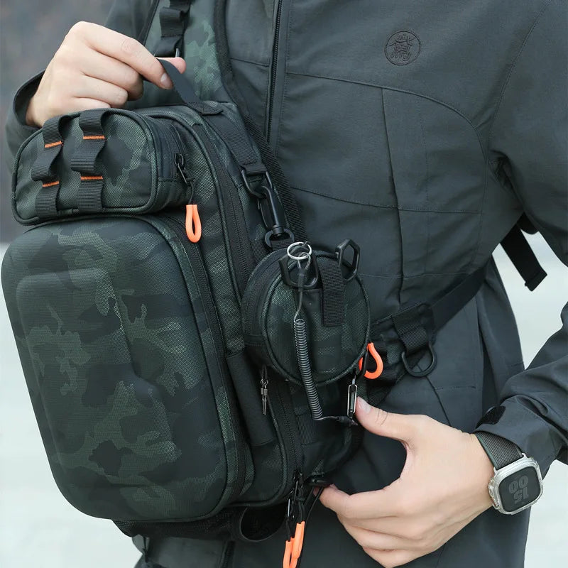 Portable Fishing Tackle Organizer Bag | Line Spool Holder & Scissors Fishing Tackle Bag Peaceful Pleasures Health and Wellness