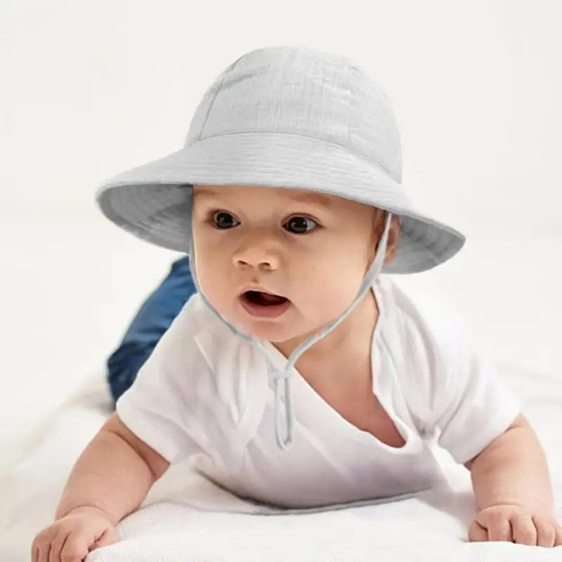 Baby Cotton Bucket Sun Hat UPF50+ | Infant Boys & Girls 6-12M
