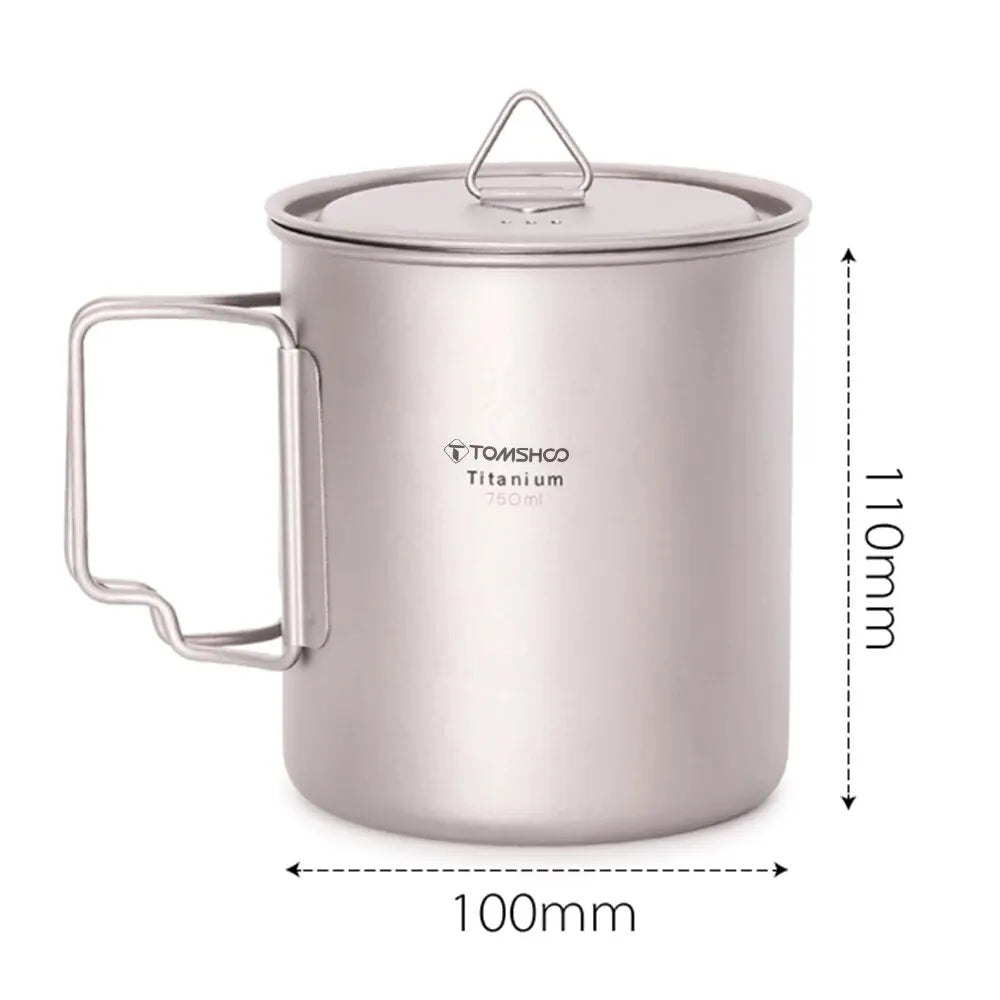 TOMSHOO Portable Cup Camping Picnic Water Mug Foldable Handle