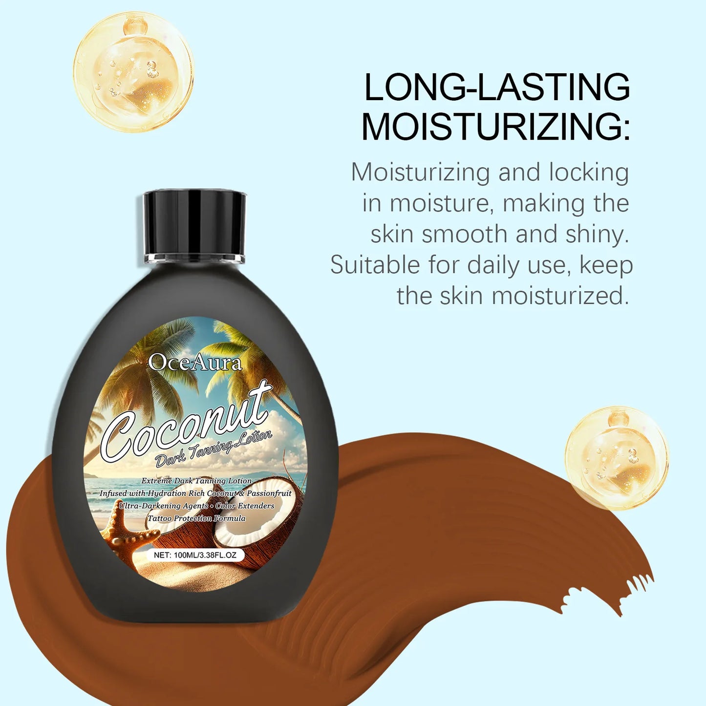 Bronze skin blackening lotion, summer beach bronze wheat skin tone moisturizing body blackening cream Peaceful Pleasures Health and Wellness