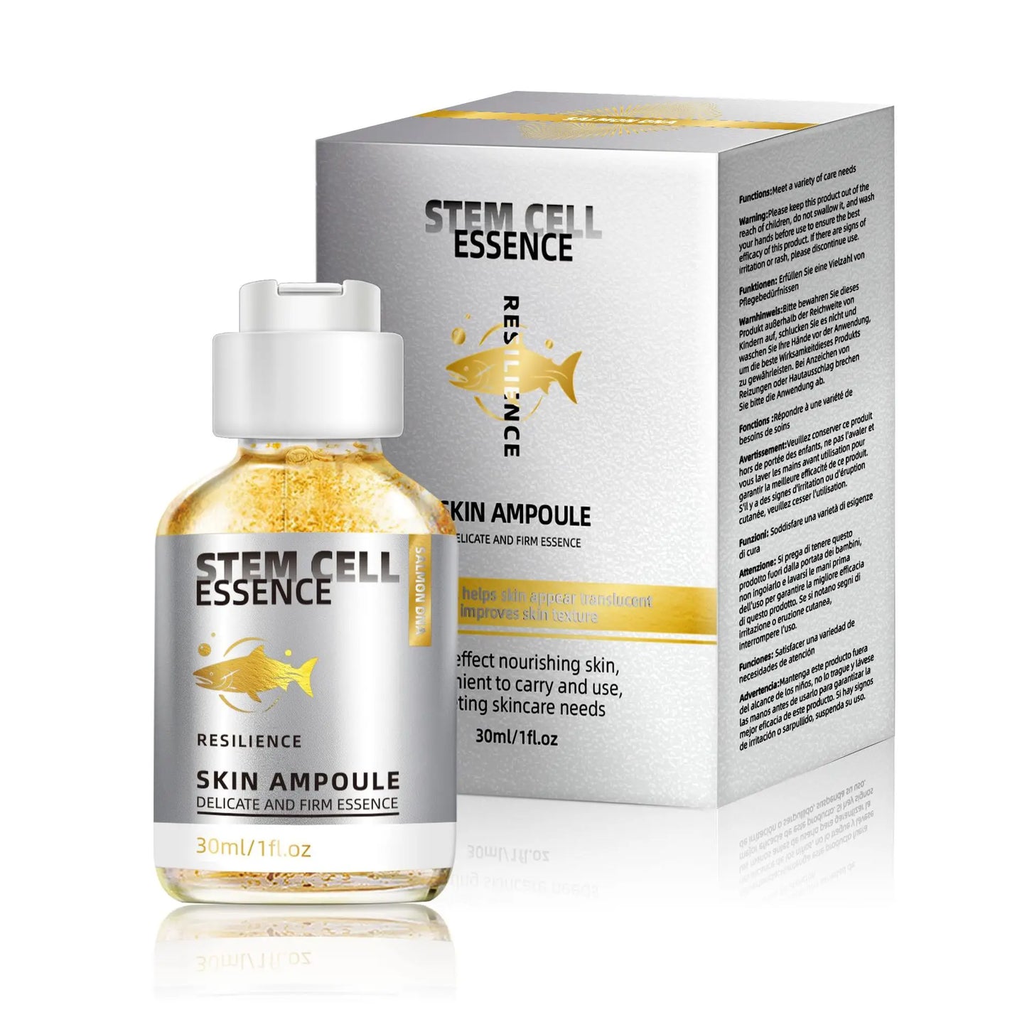 Salmon DNA Ampoule,Salmon Stem Cell Serum with PDRN,Infused with Niacinamide,Ampoule for Deep Hydration, Radiance, 1 fl.oz Peaceful Pleasures Health and Wellness 30mlx1 piece
