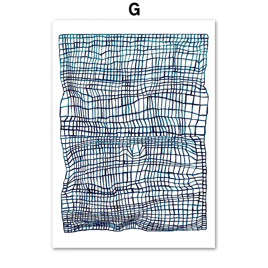 Modern Nude Line Art Canvas Wall Print | Geometry Floral Decor
