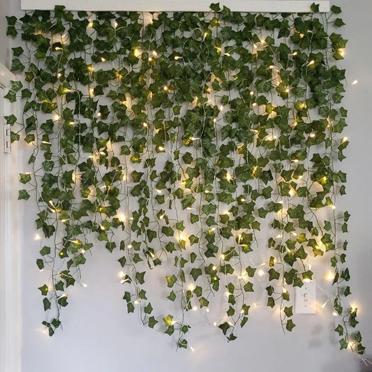 Ivy Vine LED String Lights Silk Leaf Garland 2M 5M 10M LED Garland String Lights Peaceful Pleasures Health and Wellness