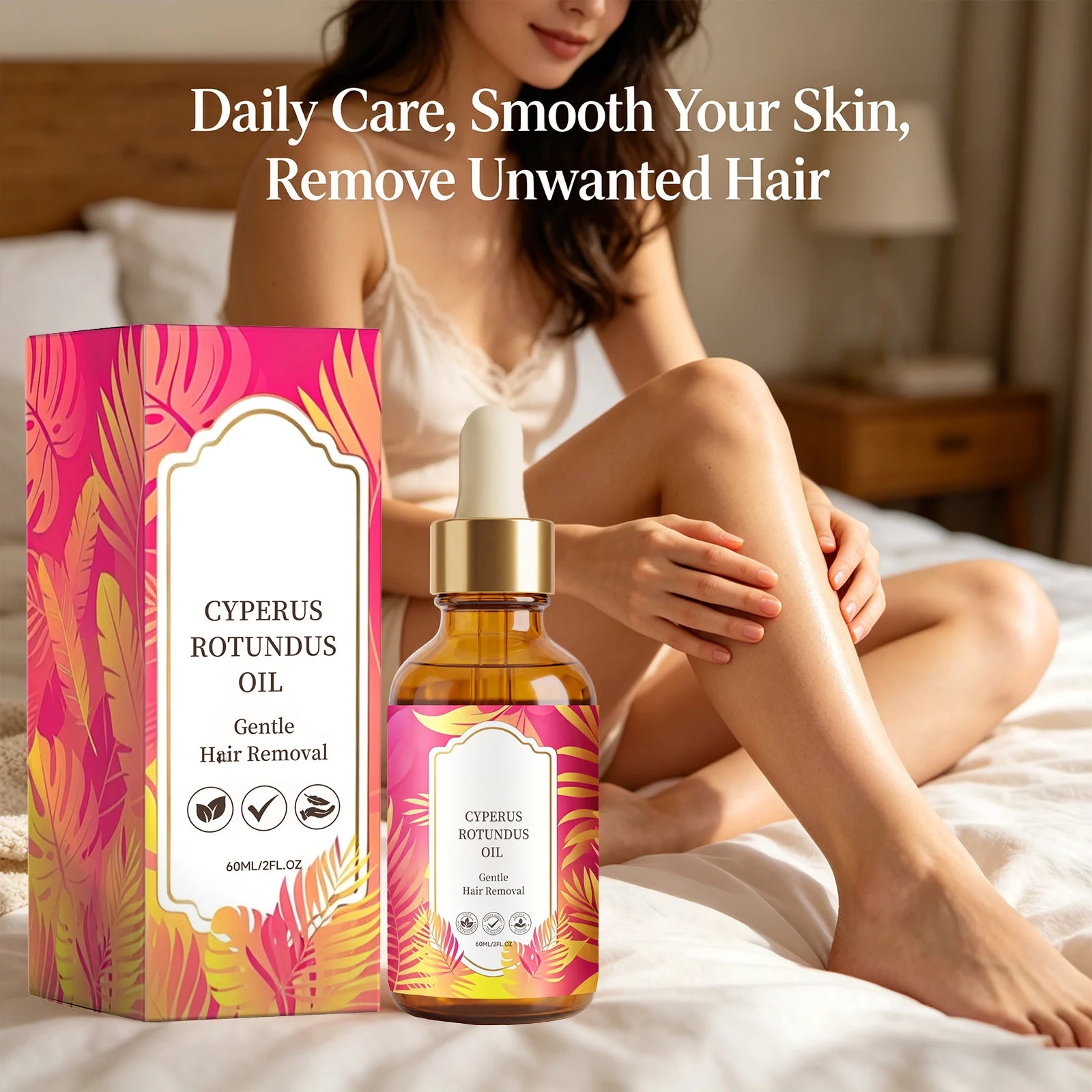Natural Cyperus Rotundus Oil Removing Hair Moisturizing Sootheing Skin Improve Skin Texture Slow down Hair Growth Skin Care Oil Peaceful Pleasures Health and Wellness