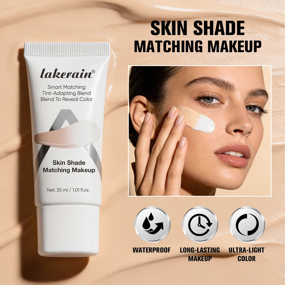 Lakerain Color Changing Liquid Foundation Coverage Skin Shade Matching Makeup SPF15 Moisturizing Even Toning Natural Makeup Peaceful Pleasures Health and Wellness
