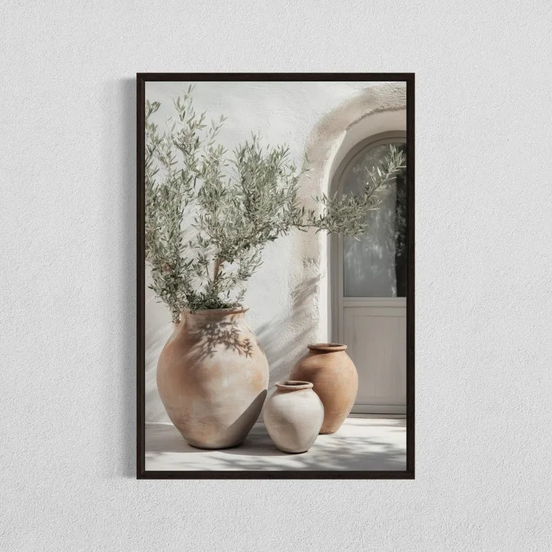 Minimalist Olive Tree Canvas Wall Art | Mediterranean Decor