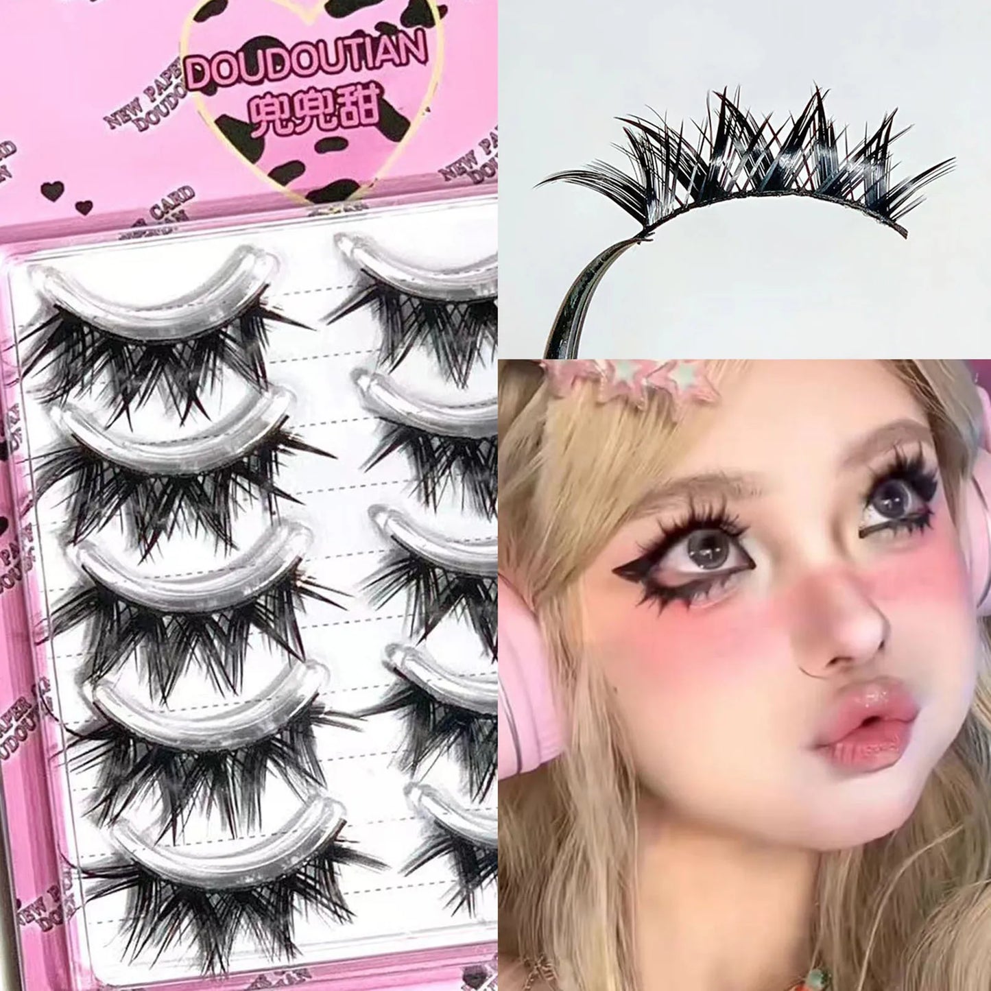 Wispy False Eyelashes – DIY Cosplay Anime Strip Lashes 3 Pairs