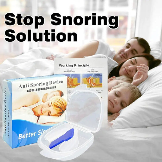 Reusable Anti-Snoring Silicone Mouthpiece | Quiet Sleep Aid Anti-Snoring Mouthpiece Peaceful Pleasures Health and Wellness