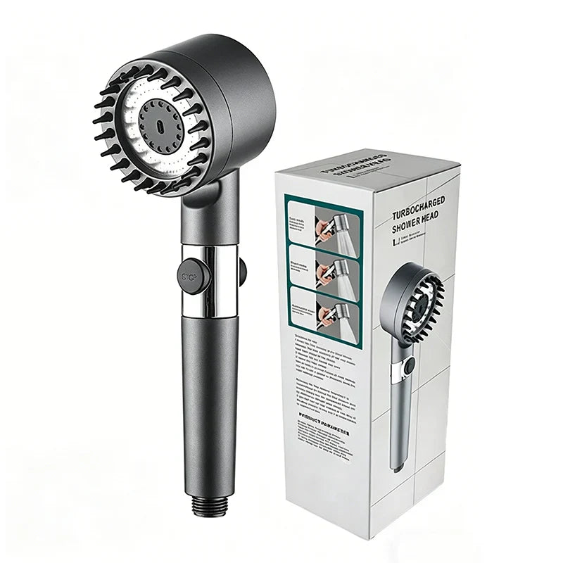 3-Mode High Pressure Filter Shower Head | One-Click Stop