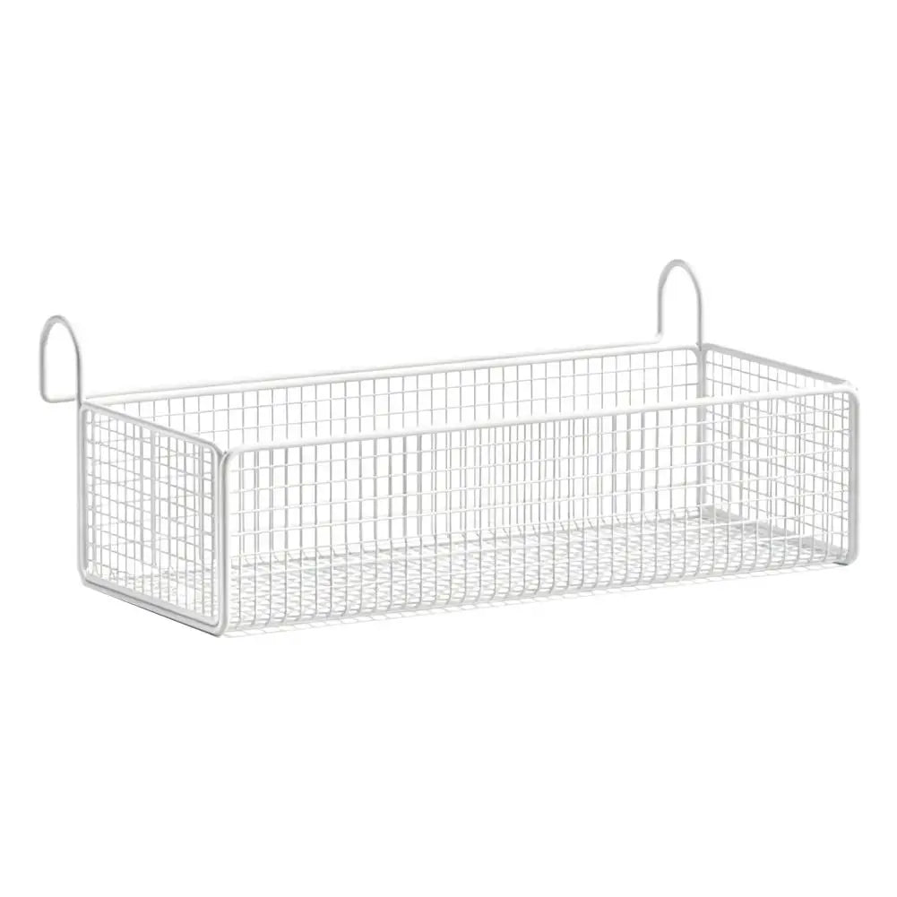 1Pcs Storage Rack Contemporary Mesh Bedside Hanging Basket No Drill Multipurpose Organizer Snack Book Phone Storage Space-Saving Peaceful Pleasures Health and Wellness white