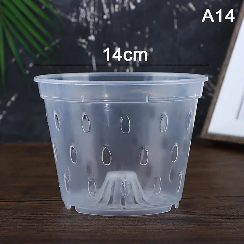 Household Orchid Special Flower Pot Garden Plant Drainage Pots With Hole Transparent Orchid Basket Plastic Breathable Flower Pot Peaceful Pleasures Health and Wellness A14