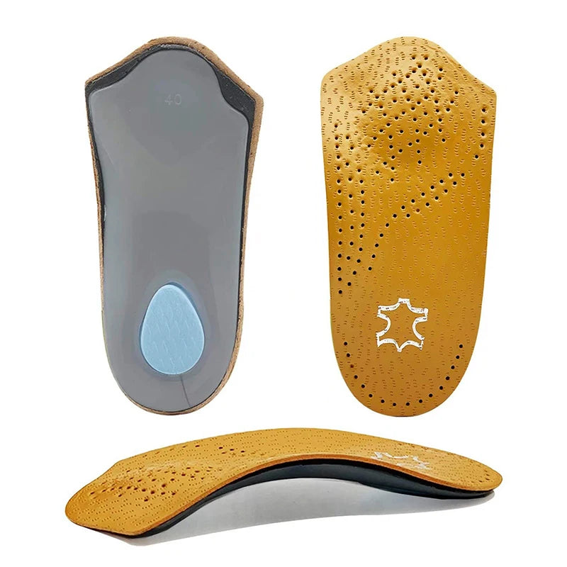 Orthotic Inserts 3/4 Length, Half Plantar Fasciitis Support with Metatarsal Pad Heel Cushion Peaceful Pleasures Health and Wellness Brown M