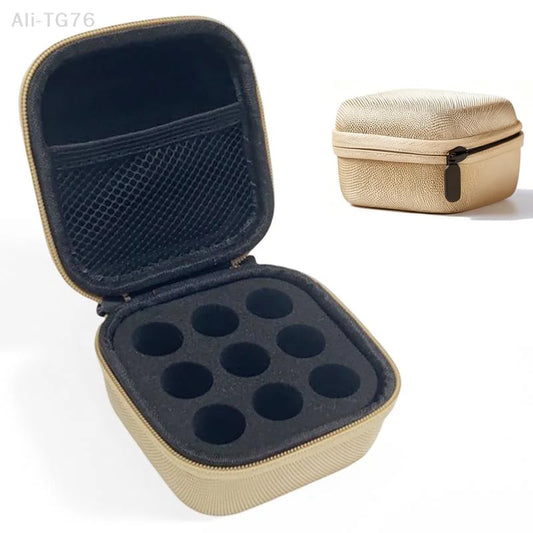 9-Slot Waterproof EVA Vial & Essential Oil Storage Case Vial Storage Organizer Peaceful Pleasures Health and Wellness