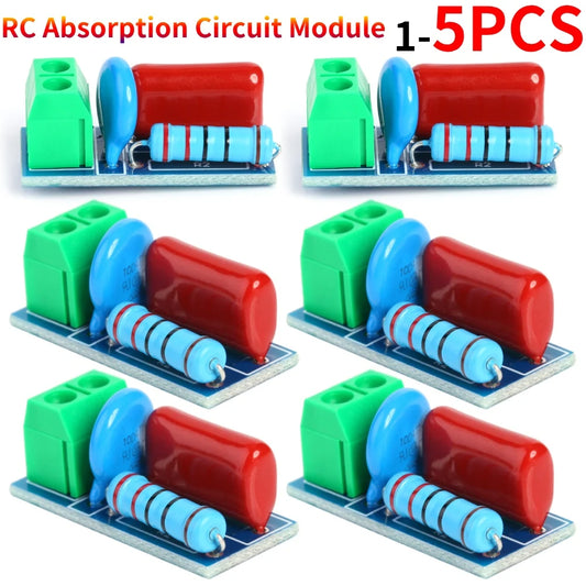 1-5pcs RC Absorption Circuit Module Relay Contact Protection Resistance Surge Module AC/DC 5V-400V Snubber Board Peaceful Pleasures Health and Wellness