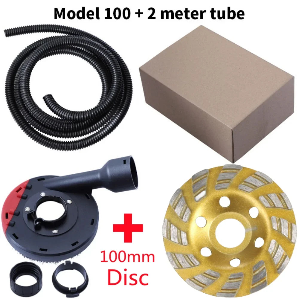 100mm Diamond Grinding Disc & Angle Grinder Dust Shroud Kit Peaceful Pleasures Health and Wellness 100mmdust cover set1