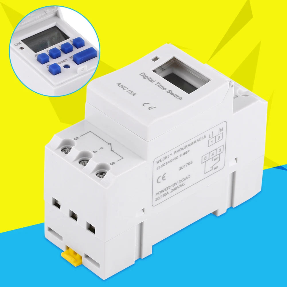 LCD Display Weekly Programmable Electronic Relay Time 16 OFF Timer