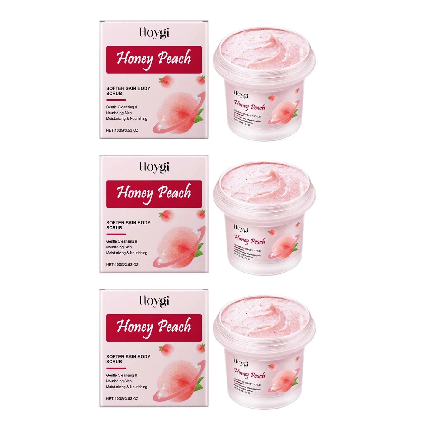 Honey Peach Body Scrub – Brightening Exfoliating Cleanser