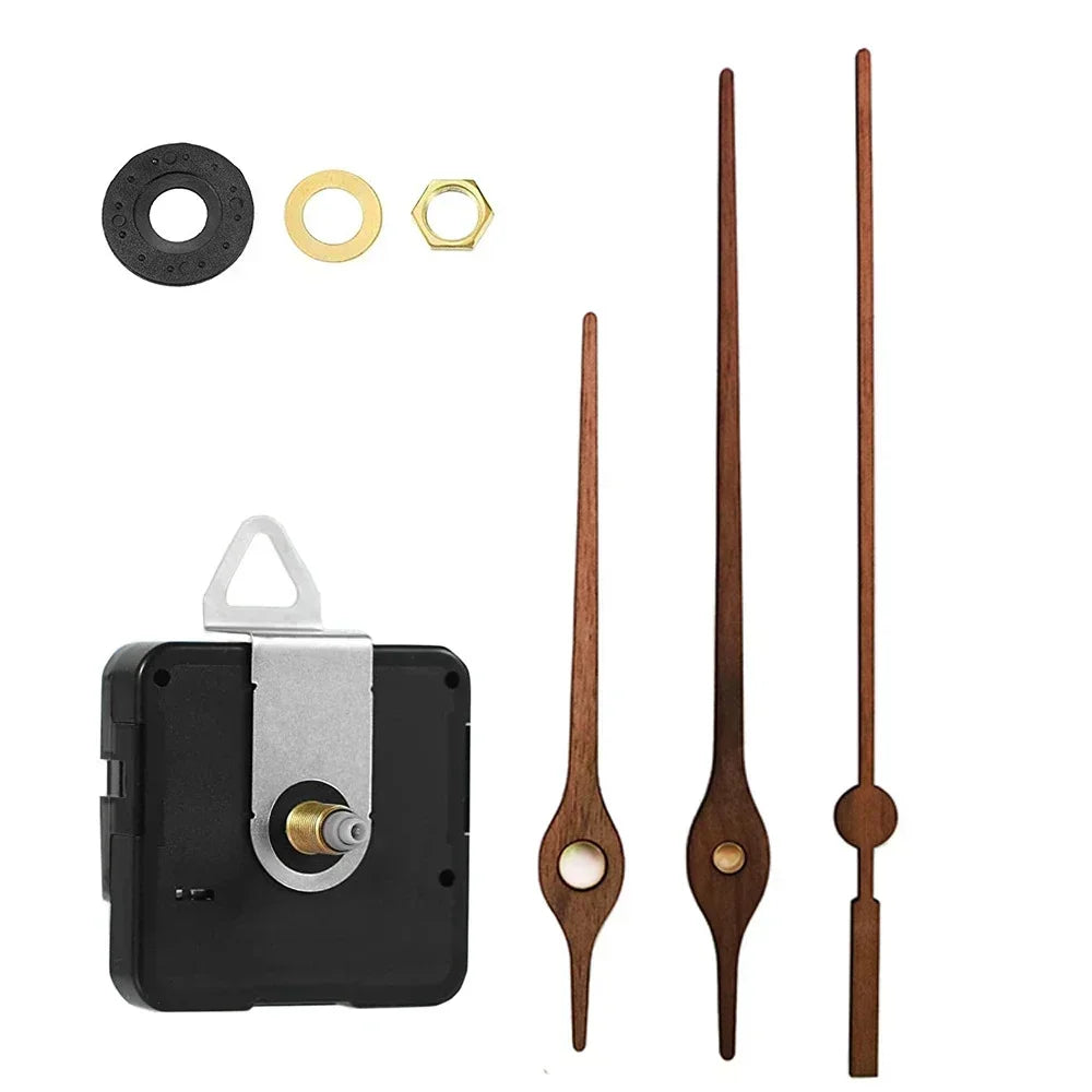 Black Walnut Traced Replacement Hands Atomic Quartz Silent Controlled Wall Clock Movement Mechanism DIY Set Accessories Peaceful Pleasures Health and Wellness C