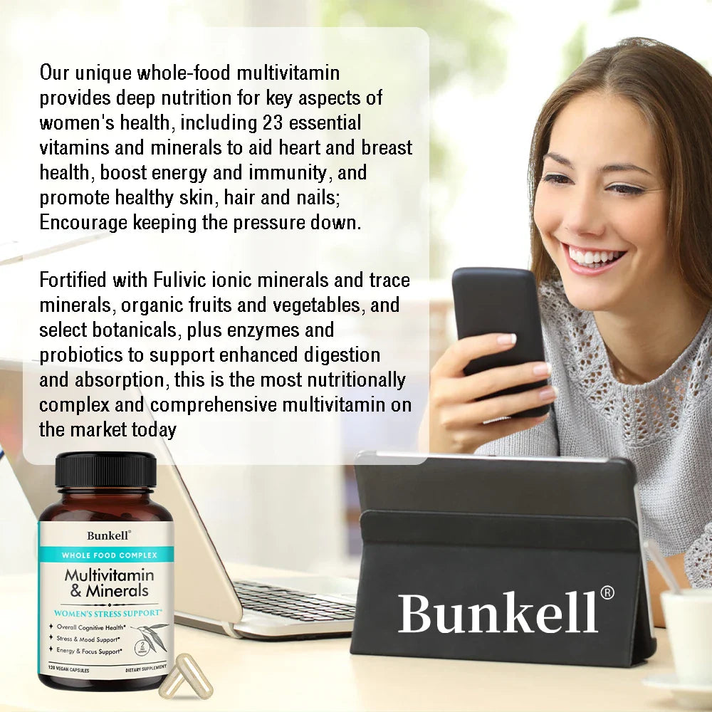 Bunkell Women's Multivitamin – Hair, Skin, Immunity & Energy
