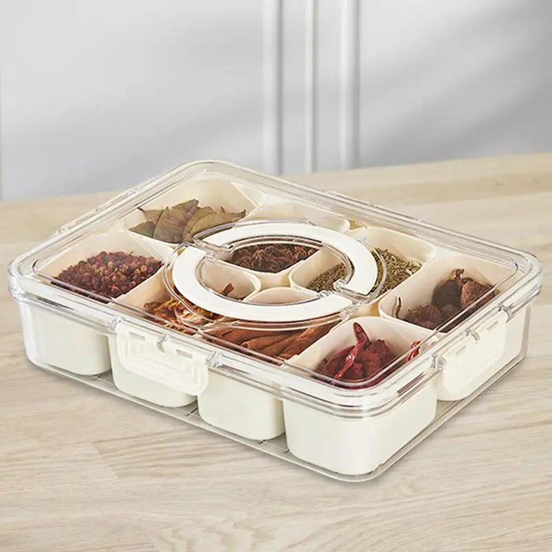 Snack Container Box Leakproof Fruit Food Storage Container Box Portable Tray With Lid Handle Organizer For Picnics School Road Peaceful Pleasures Health and Wellness