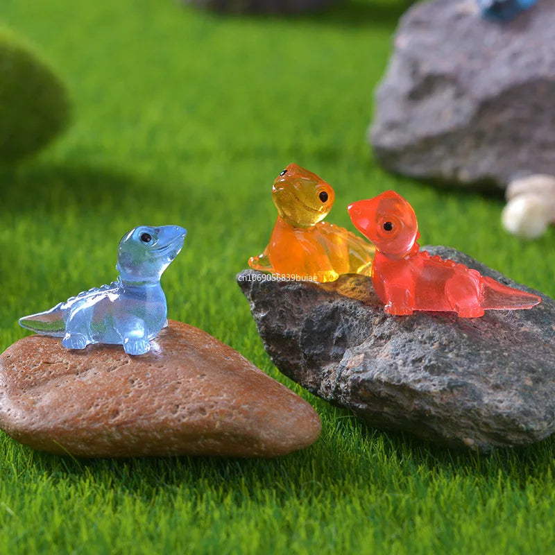 1PCS Mini Lizards Glow At Dark Vivarium DIY Accessories Mimiature Figurines Fairy Garden Decoration Kawaii Animals Ornament Peaceful Pleasures Health and Wellness