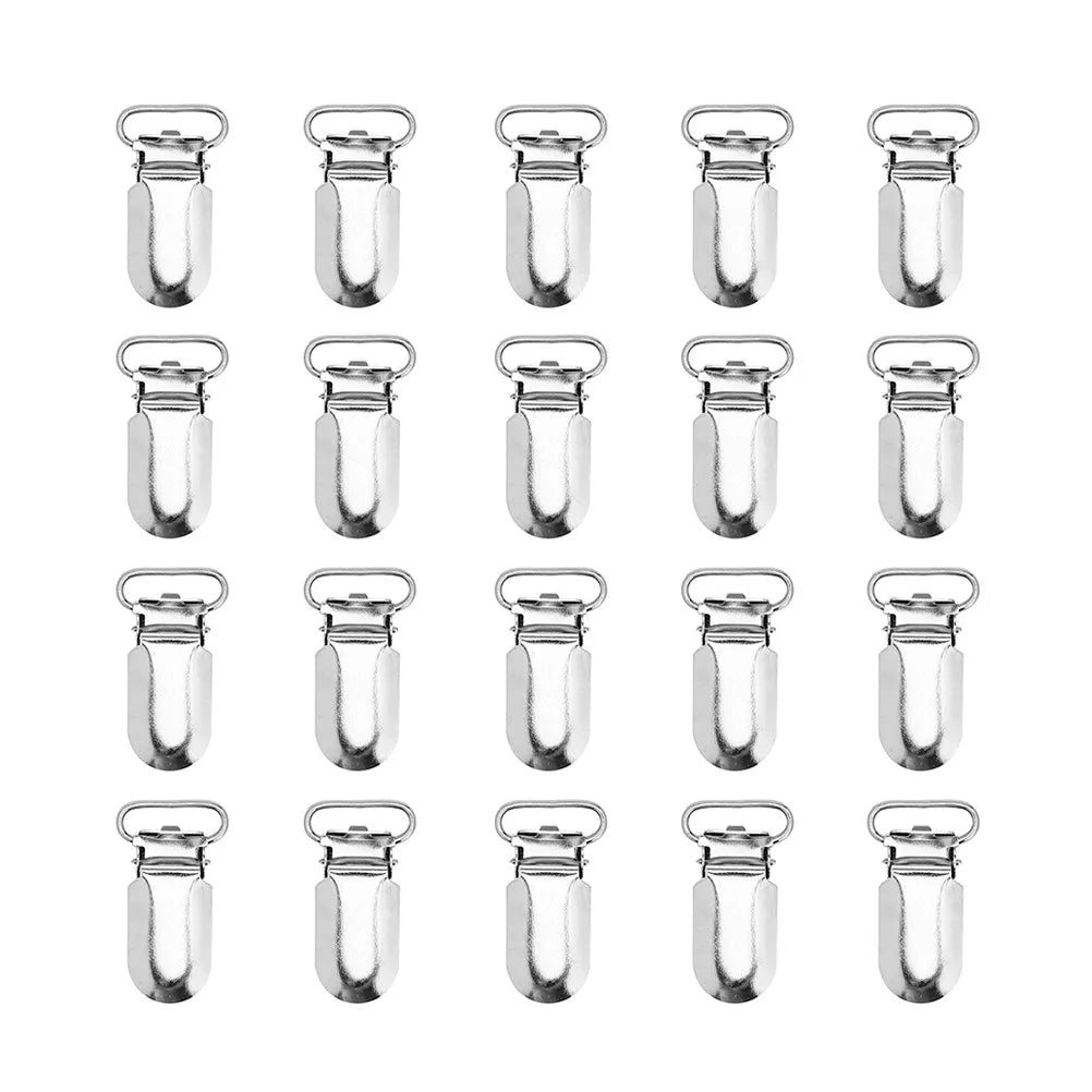 25Pcs Metal Suspender Clips Strong Iron Clips with Plastic Insert for Craft Holders DIY Garment Accessories Fasteners Peaceful Pleasures Health and Wellness