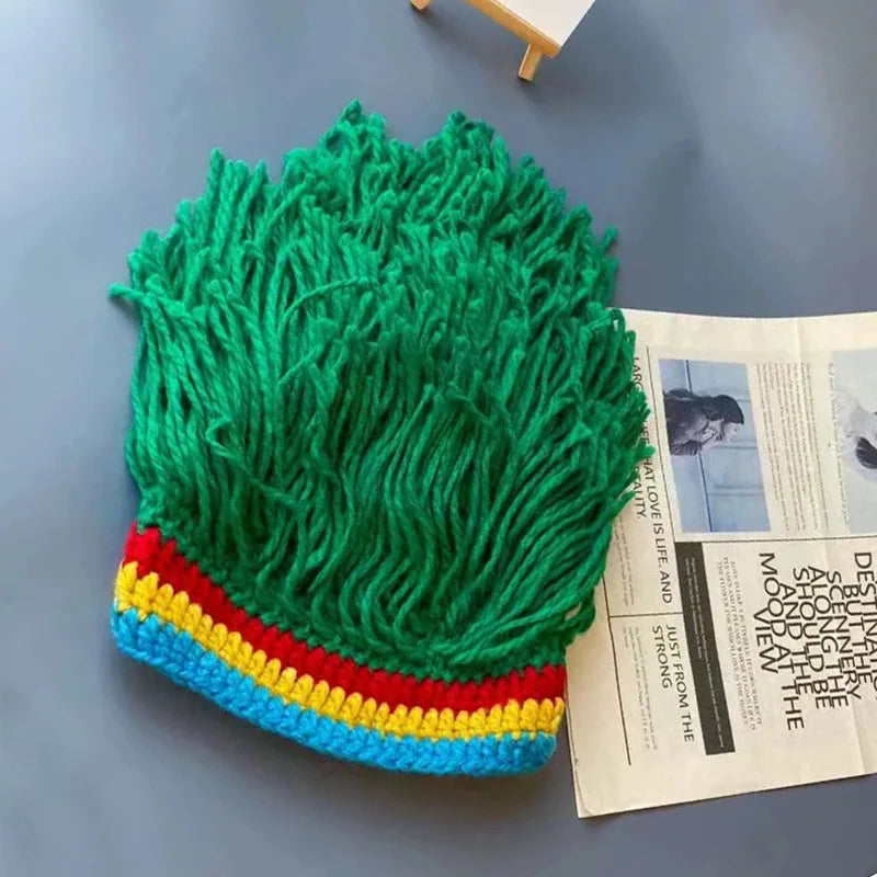 Novelty Dreads Knit Hat – Unisex Hip Hop Braided Beanie Cap
