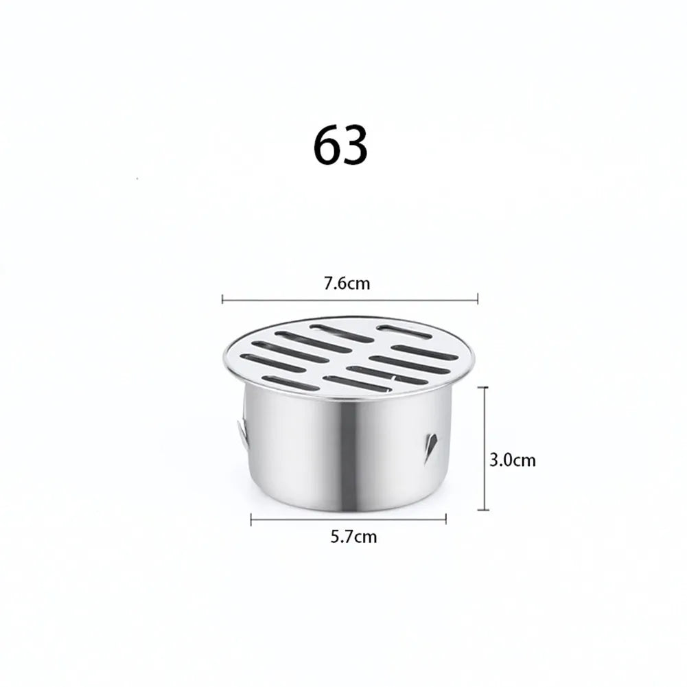 Stainless Steel Floor Drain Balcony Drainage Roof Round Cover Rain