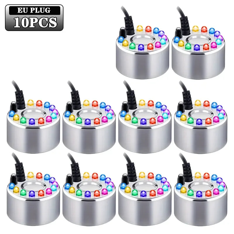 10-Pack Mini LED Fog Machine | Halloween & Holiday Mist Decor