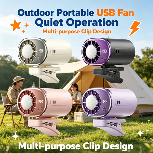 Car Clip Fan Mini Portable Outdoor Clip Umbrella Fan 199 Speed Waist Clip Electric fan 360° USB Rechargeable Desktop Cooling fan Peaceful Pleasures Health and Wellness