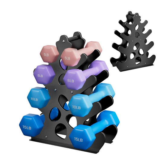 3-Tier A-Frame Dumbbell Storage Rack | Home Gym Organizer Dumbbell Storage Rack Peaceful Pleasures Health and Wellness