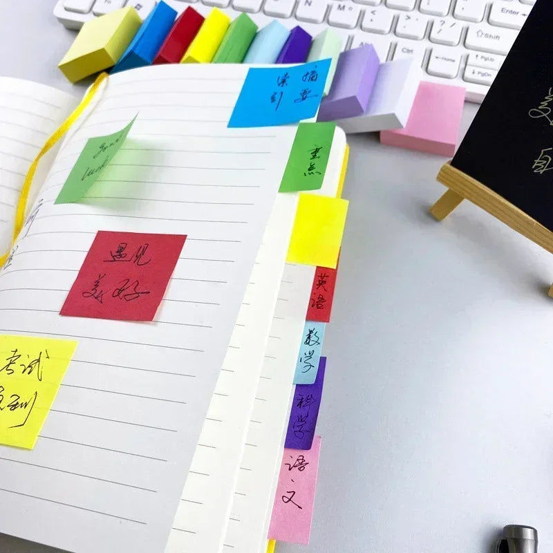 11-Pack Fluorescent Sticky Notes – Colorful Memo Pads Set