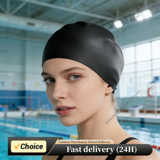 Large Size Swimming Hat Waterproof Bathing Pool Caps Large Capacity Anti Slip Hair Protection Cap Diving Swimming Equipment Peaceful Pleasures Health and Wellness