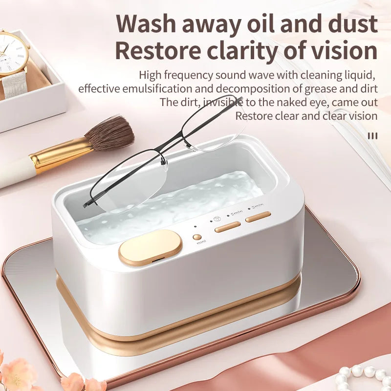URGGU 48kHz Dual-Bin Ultrasonic Jewelry Cleaner | USB Powered
