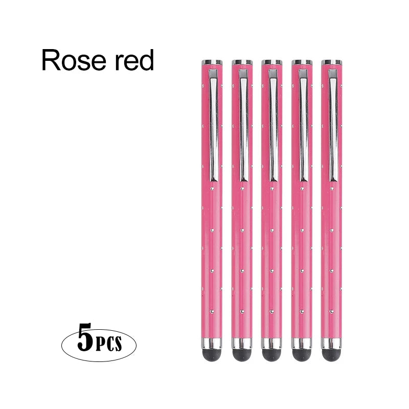 8.0 Mantianxing Capacitance Universal Stylus Pen Mobile Phone Touch Screen Accessories Metal Xiaomi Capacitive Pen Tablet Iphone Peaceful Pleasures Health and Wellness Rose red(5pcs)