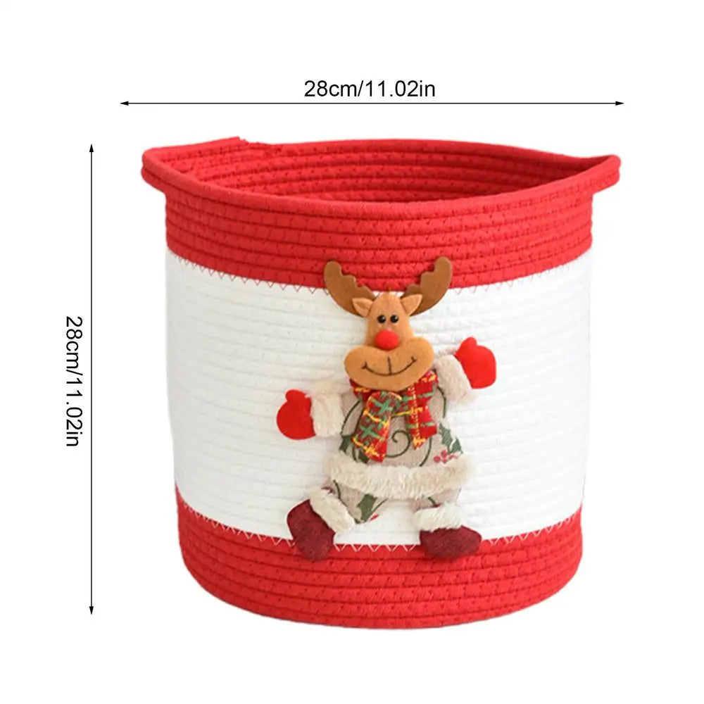 Christmas Baskets Empty Laundry Rope Basket For Christmas Decorative Laundry Bin For Women Kids Holiday Birthday Easter Peaceful Pleasures Health and Wellness C China Mainland
