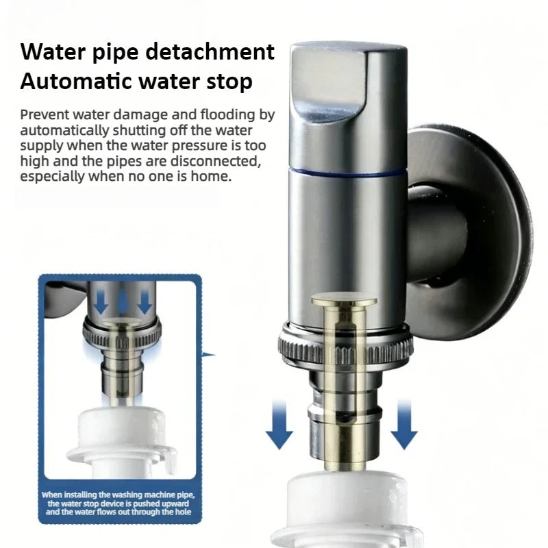 DN15/DN20 Brass Angle Stop Valve – Quick-Release Wall Mounted