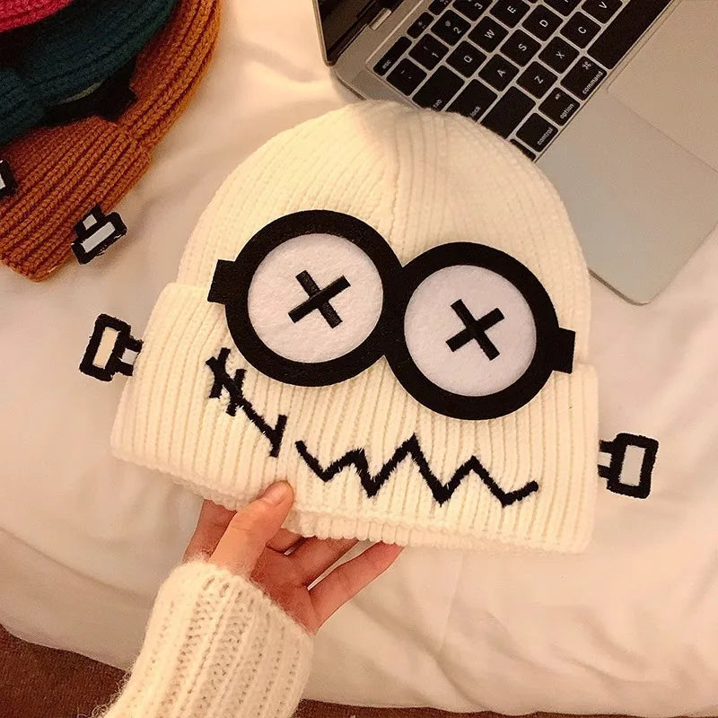 Cute Cartoon Knit Beanie | Funny Warm Winter Hat for Women