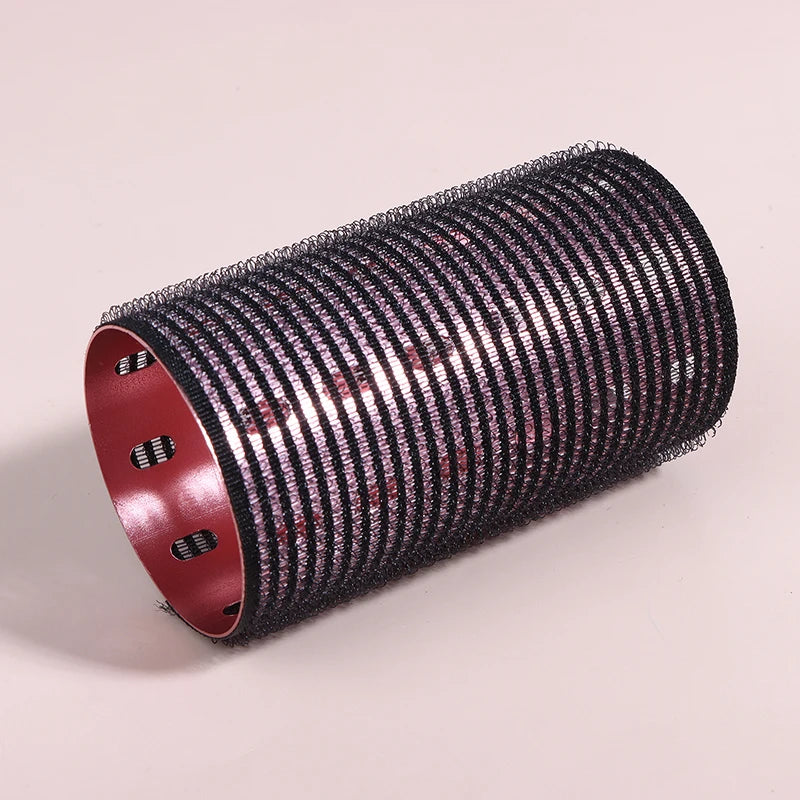 Color Aluminum Core Self-adhesive Hair Roll 5*9cm Pure Nylon Hook And Loop Roller Self Grip Styling Hot Thermal Volume Curler Peaceful Pleasures Health and Wellness Black Rose Gold