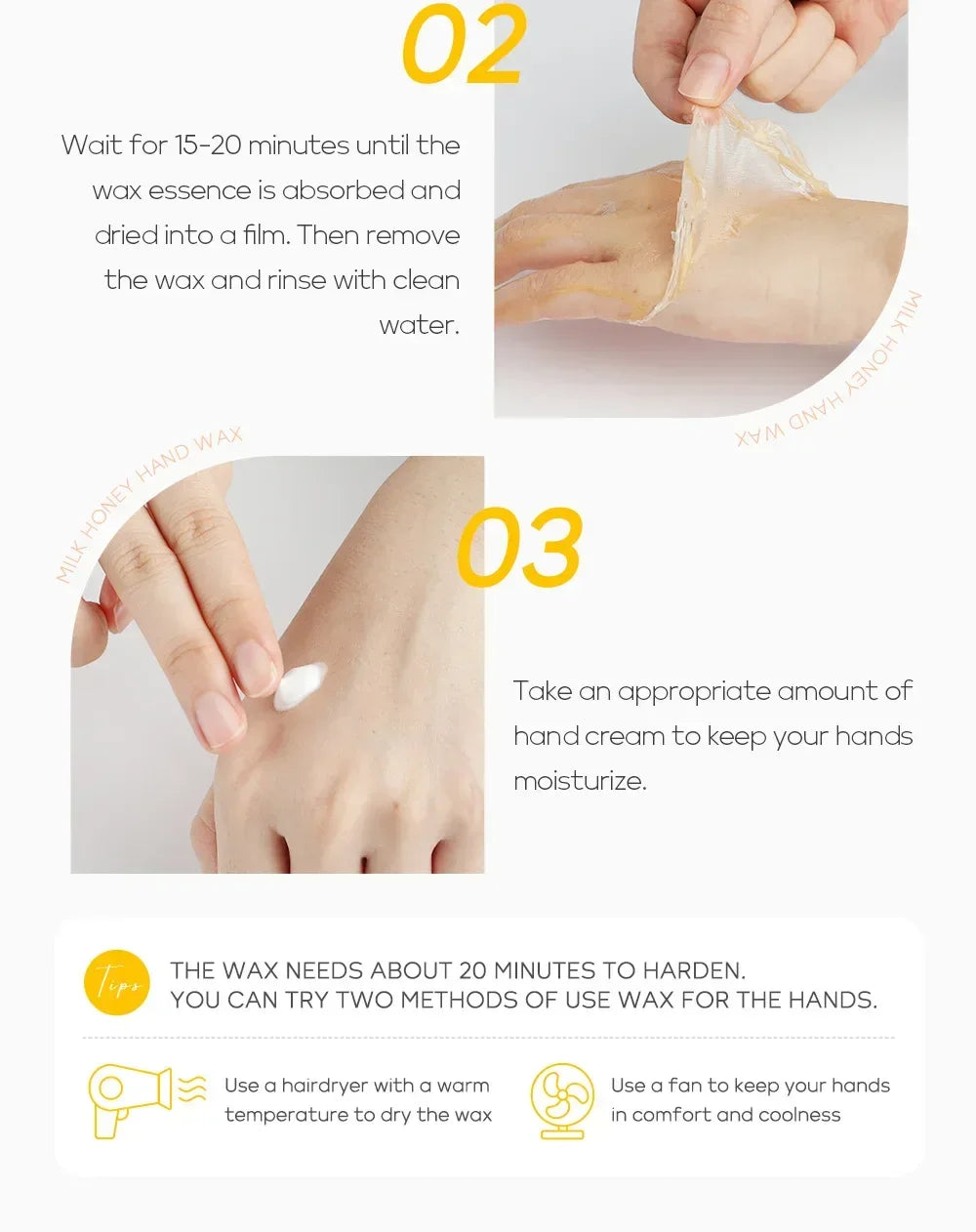 LAIKOU Cherry Blossom Honey Milk Hand Wax Mask – Exfoliating & Moisturizing Peaceful Pleasures Health and Wellness