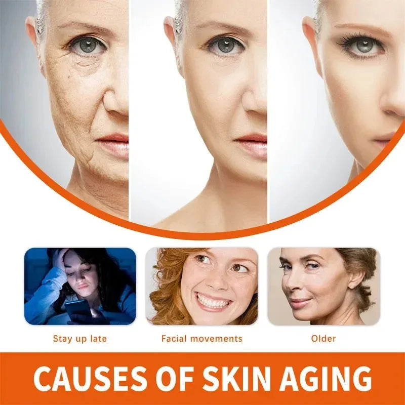 Collagen Firming Face Serum W-rinkles Removal Lifting Fade Fine Lines Anti A-ging Essence Brighten Moisturizing Korean Cosmetic Peaceful Pleasures Health and Wellness