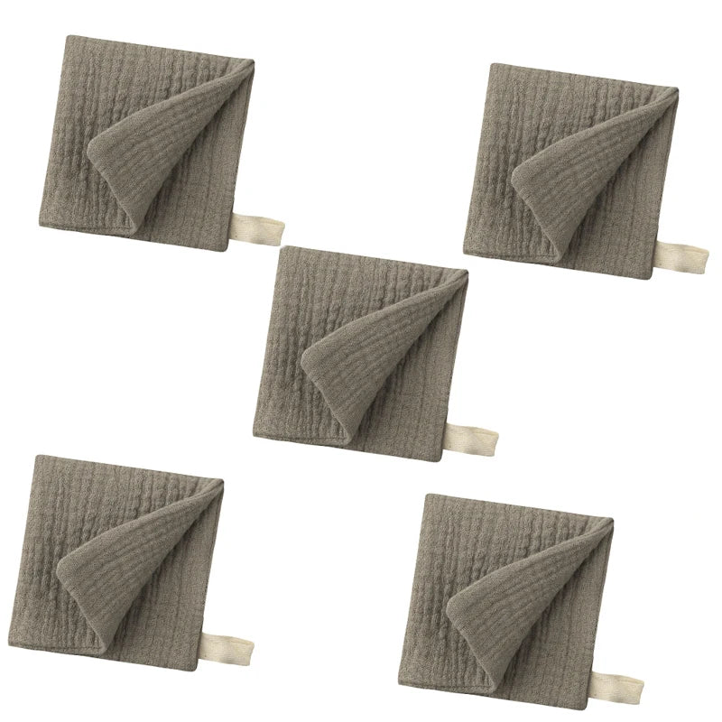 5-Pack Baby Cotton Gauze Washcloths – Soft Burp & Bath Towel